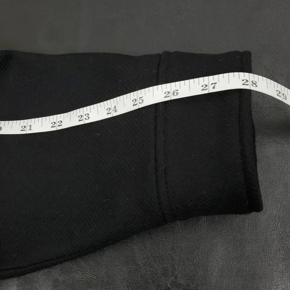 Zara Manteco Wool Black Oversized Shacket Size L